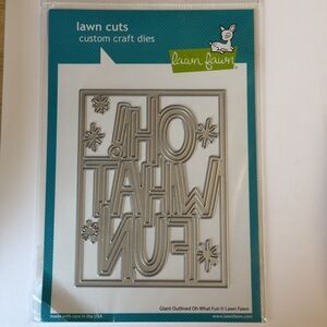 Lawn Fawn Giant Outlined Oh What Fun Craft Cutting Dies LF2972 for Card Making